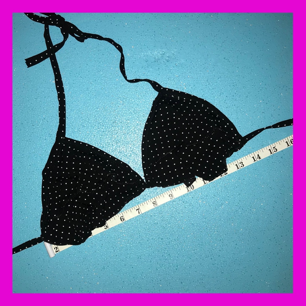 Ruffle Bikini Top with Polka Dots